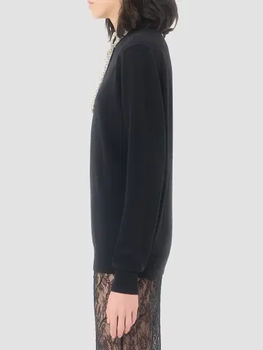 Valentino Garavani Women's Embroidered Wool Jumper - Black - Size XS | Thumbnail 4 Valentino Garavani Women's Embroidered Wool Jumper - Black - Size XS | Thumbnail 4