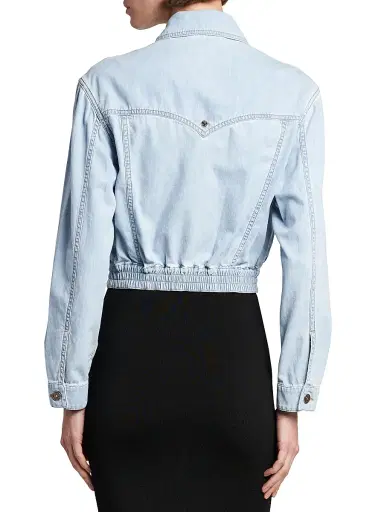 Versace Women's Denim Chambray Blouson Trucker Jacket | Thumbnail 5 Versace Women's Denim Chambray Blouson Trucker Jacket | Thumbnail 5