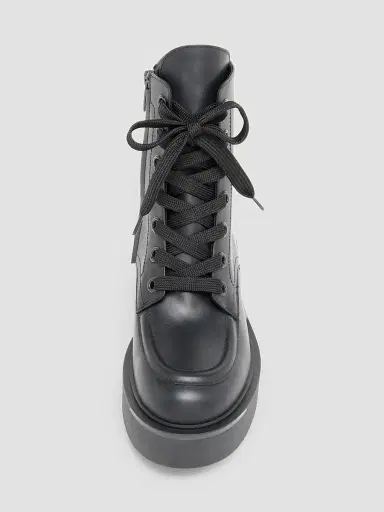 Gianvito Rossi Women's 20MM Leather Lace-Up Boots - Black - Size 11 | Thumbnail 4 Gianvito Rossi Women's 20MM Leather Lace-Up Boots - Black - Size 11 | Thumbnail 4