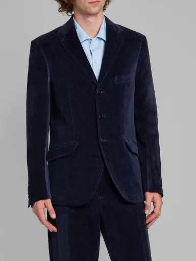 Jil Sander Men's Velvet Single-Breasted Jacket | Thumbnail 4 Jil Sander Men's Velvet Single-Breasted Jacket | Thumbnail 4
