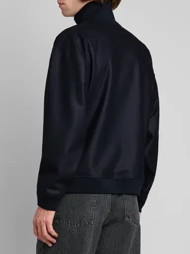 Jil Sander Men's Melton Wool Zip-Front Jacket - Midnight - Size 44 | Thumbnail 3 Jil Sander Men's Melton Wool Zip-Front Jacket - Midnight - Size 44 | Thumbnail 3