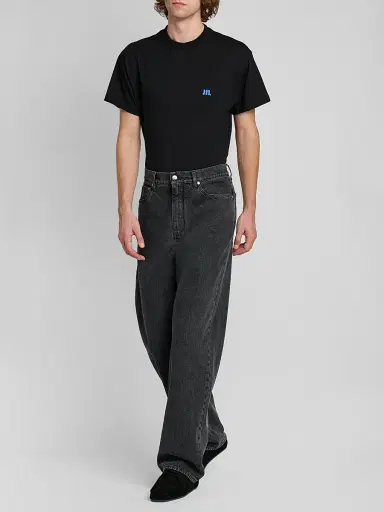 Jil Sander Men's Denim Wide-Leg Jeans - Lava Stone | Thumbnail 2 Jil Sander Men's Denim Wide-Leg Jeans - Lava Stone | Thumbnail 2