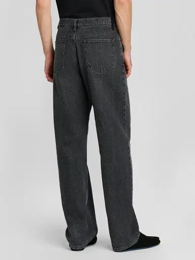 Jil Sander Men's Denim Wide-Leg Jeans - Lava Stone | Thumbnail 3 Jil Sander Men's Denim Wide-Leg Jeans - Lava Stone | Thumbnail 3