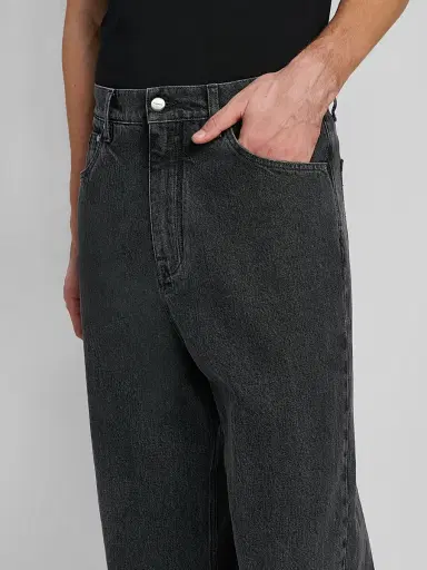 Jil Sander Men's Denim Wide-Leg Jeans - Lava Stone | Thumbnail 5 Jil Sander Men's Denim Wide-Leg Jeans - Lava Stone | Thumbnail 5