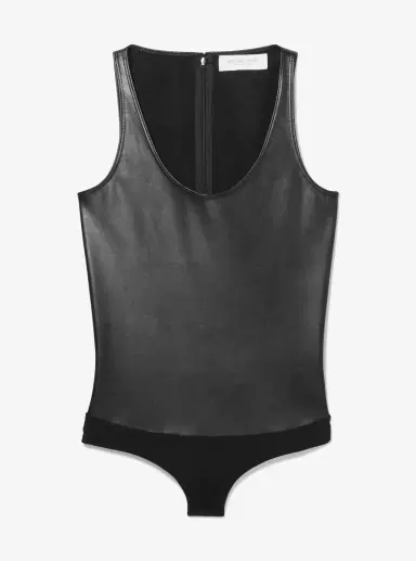 Michael Kors Collection Mixed-Media Bodysuit | Thumbnail 2 Michael Kors Collection Mixed-Media Bodysuit | Thumbnail 2