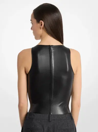 Michael Kors Collection Mixed-Media Bodysuit | Thumbnail 4 Michael Kors Collection Mixed-Media Bodysuit | Thumbnail 4