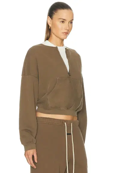 Fear of God ESSENTIALS Half Zip Sweatshirt | Thumbnail 3 Fear of God ESSENTIALS Half Zip Sweatshirt | Thumbnail 3