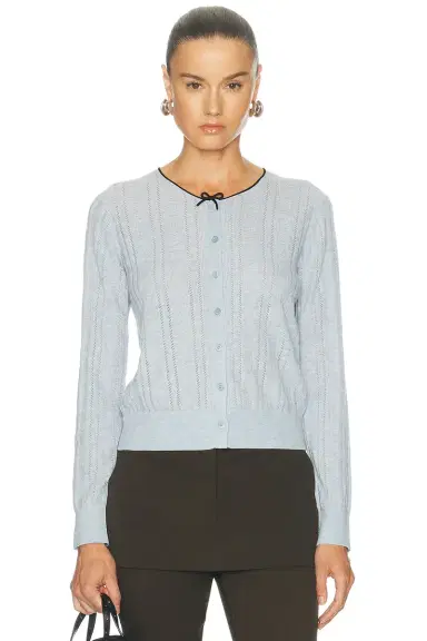 Acne Studios Kween Silk Wool Cardigan | Thumbnail 1 Acne Studios Kween Silk Wool Cardigan | Thumbnail 1