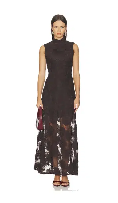 ROTATE 3d Flower Maxi Dress | Thumbnail 1 ROTATE 3d Flower Maxi Dress | Thumbnail 1