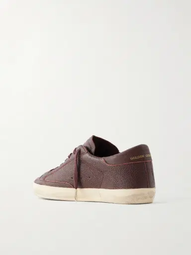 Golden Goose Super-Star Distressed Full-Grain Leather Sneakers - Men | Thumbnail 4 Golden Goose Super-Star Distressed Full-Grain Leather Sneakers - Men | Thumbnail 4