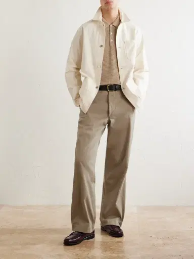 Drake's Wide-Leg Cotton-Twill Chinos - Men | Thumbnail 2 Drake's Wide-Leg Cotton-Twill Chinos - Men | Thumbnail 2