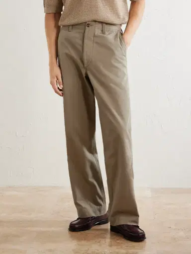 Drake's Wide-Leg Cotton-Twill Chinos - Men | Thumbnail 3 Drake's Wide-Leg Cotton-Twill Chinos - Men | Thumbnail 3