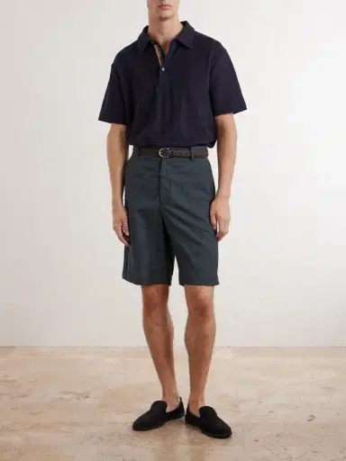 Paul Smith Organic Herringbone Cotton-Piqué Polo Shirt - Men | Thumbnail 2 Paul Smith Organic Herringbone Cotton-Piqué Polo Shirt - Men | Thumbnail 2