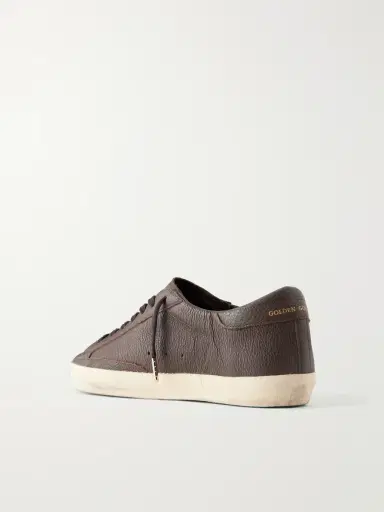 Golden Goose Super-Star Distressed Full-Grain Leather Sneakers - Men | Thumbnail 4 Golden Goose Super-Star Distressed Full-Grain Leather Sneakers - Men | Thumbnail 4
