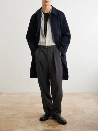 A.P.C. Renato Wide-Leg Pleated Twill Trousers - Men | Thumbnail 2 A.P.C. Renato Wide-Leg Pleated Twill Trousers - Men | Thumbnail 2