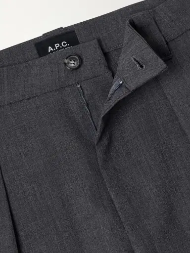 A.P.C. Renato Wide-Leg Pleated Twill Trousers - Men | Thumbnail 6 A.P.C. Renato Wide-Leg Pleated Twill Trousers - Men | Thumbnail 6