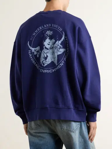 Nahmias Youth Enrichment Logo-Print Cotton-Jersey Sweatshirt - Men | Thumbnail 4 Nahmias Youth Enrichment Logo-Print Cotton-Jersey Sweatshirt - Men | Thumbnail 4