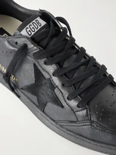 Golden Goose Ball Star Distressed Suede-Trimmed Leather Sneakers - Men | Thumbnail 5 Golden Goose Ball Star Distressed Suede-Trimmed Leather Sneakers - Men | Thumbnail 5