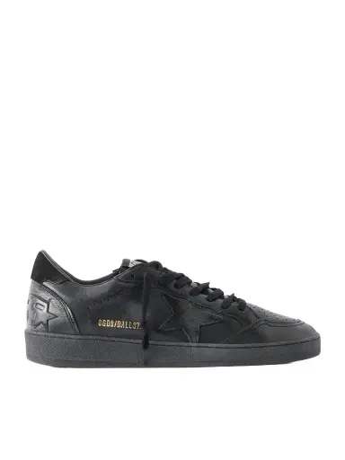 Golden Goose Ball Star Distressed Suede-Trimmed Leather Sneakers - Men | Thumbnail 1 Golden Goose Ball Star Distressed Suede-Trimmed Leather Sneakers - Men | Thumbnail 1