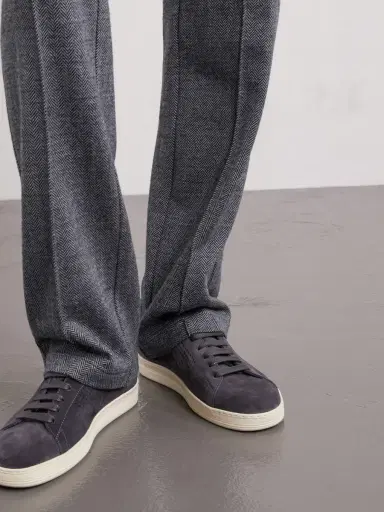 Tom Ford Straight-Leg Herringbone Cotton, Wool and Silk-Blend Drawstring Trousers - Men | Thumbnail 6 Tom Ford Straight-Leg Herringbone Cotton, Wool and Silk-Blend Drawstring Trousers - Men | Thumbnail 6