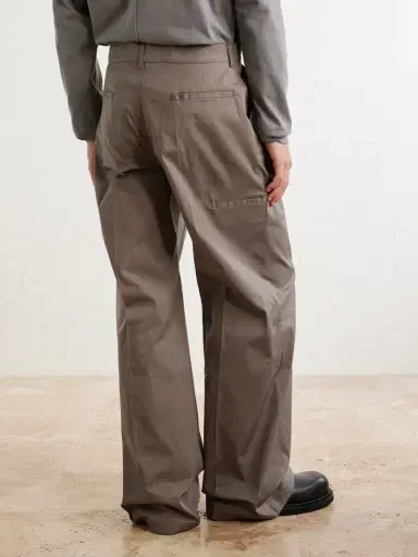 Rick Owens Wide-Leg Cotton-Blend Canvas Trousers - Men | Thumbnail 4 Rick Owens Wide-Leg Cotton-Blend Canvas Trousers - Men | Thumbnail 4