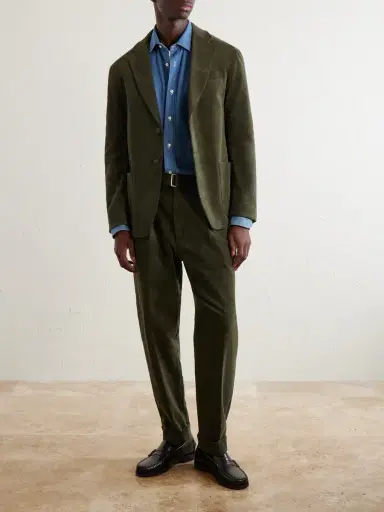OFFICINE GÉNÉRALE Hugo Straight-Leg Cotton-Blend Corduroy Trousers - Men | Thumbnail 2 OFFICINE GÉNÉRALE Hugo Straight-Leg Cotton-Blend Corduroy Trousers - Men | Thumbnail 2