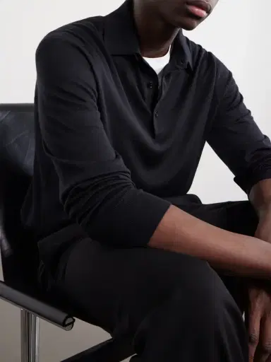 Tom Ford Cashmere and Silk Blend Polo Shirt - Men | Thumbnail 5 Tom Ford Cashmere and Silk Blend Polo Shirt - Men | Thumbnail 5