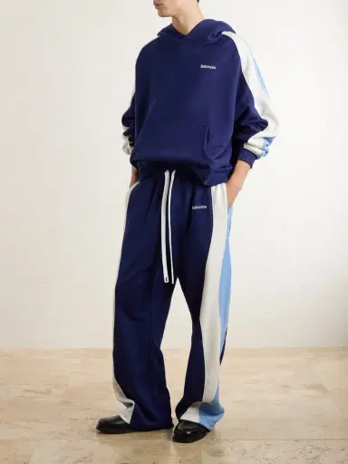 Nahmias Ollie Wide-Leg Striped Cotton-Jersey Sweatpants - Men | Thumbnail 2 Nahmias Ollie Wide-Leg Striped Cotton-Jersey Sweatpants - Men | Thumbnail 2