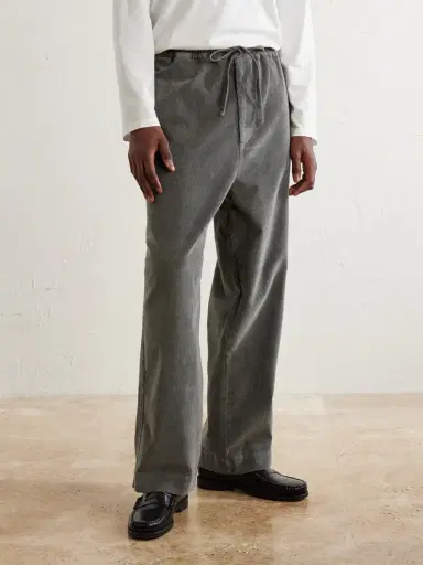 OFFICINE GÉNÉRALE Fernand Wide-Leg Cotton-Blend Corduroy Trousers - Men | Thumbnail 3 OFFICINE GÉNÉRALE Fernand Wide-Leg Cotton-Blend Corduroy Trousers - Men | Thumbnail 3