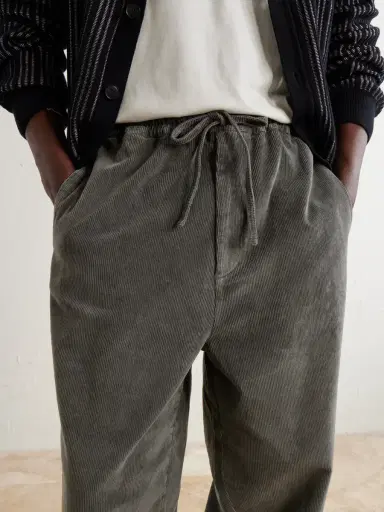 OFFICINE GÉNÉRALE Fernand Wide-Leg Cotton-Blend Corduroy Trousers - Men | Thumbnail 5 OFFICINE GÉNÉRALE Fernand Wide-Leg Cotton-Blend Corduroy Trousers - Men | Thumbnail 5