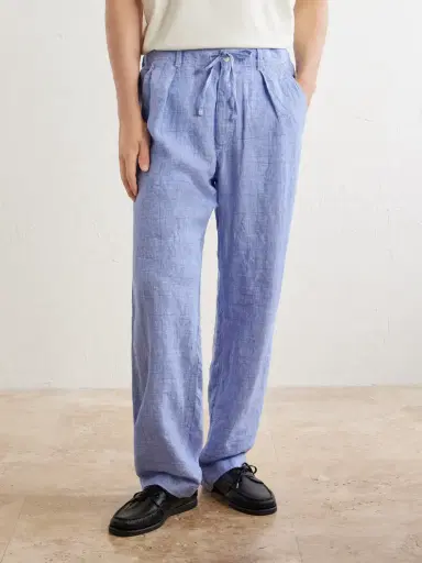 Polo Ralph Lauren Wide-Leg Checked Linen Trousers - Men | Thumbnail 3 Polo Ralph Lauren Wide-Leg Checked Linen Trousers - Men | Thumbnail 3