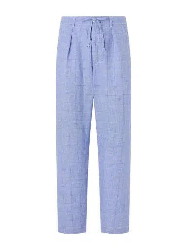 Polo Ralph Lauren Wide-Leg Checked Linen Trousers - Men | Thumbnail 1 Polo Ralph Lauren Wide-Leg Checked Linen Trousers - Men | Thumbnail 1