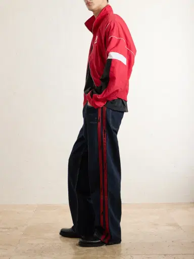 Nahmias Destroyed Wide-Leg Striped Jeans - Men | Thumbnail 2 Nahmias Destroyed Wide-Leg Striped Jeans - Men | Thumbnail 2