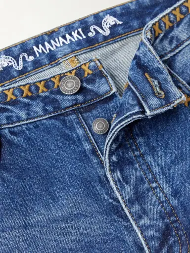 MANAAKI Tukutuku Straight-Leg Embroidered Organic Jeans - Men | Thumbnail 6 MANAAKI Tukutuku Straight-Leg Embroidered Organic Jeans - Men | Thumbnail 6