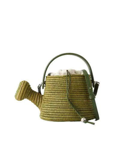 Loewe Paula's Ibiza Watering Can Leather-Trimmed Raffia Messenger Bag - Men | Thumbnail 1 Loewe Paula's Ibiza Watering Can Leather-Trimmed Raffia Messenger Bag - Men | Thumbnail 1