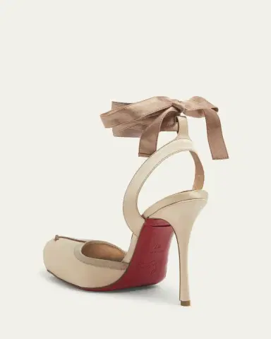 Christian Louboutin 100mm Cassia Silk Ankle-Tie Ballerina Pumps | Thumbnail 6 Christian Louboutin 100mm Cassia Silk Ankle-Tie Ballerina Pumps | Thumbnail 6