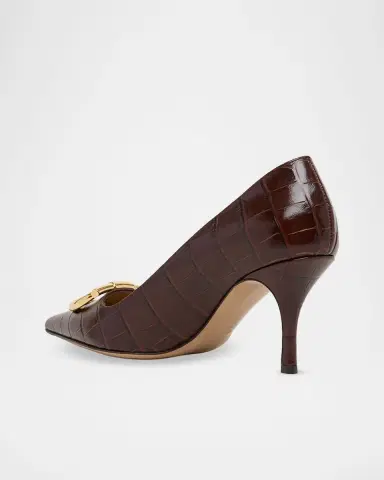 Ferragamo 70mm Lara Croc-Embossed Leather Pumps | Thumbnail 2 Ferragamo 70mm Lara Croc-Embossed Leather Pumps | Thumbnail 2