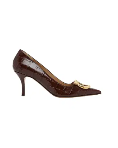 Ferragamo 70mm Lara Croc-Embossed Leather Pumps | Thumbnail 1 Ferragamo 70mm Lara Croc-Embossed Leather Pumps | Thumbnail 1