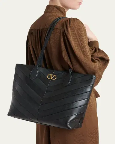 Valentino Garavani Panthea Medium Chevron Leather Tote Bag | Thumbnail 2 Valentino Garavani Panthea Medium Chevron Leather Tote Bag | Thumbnail 2