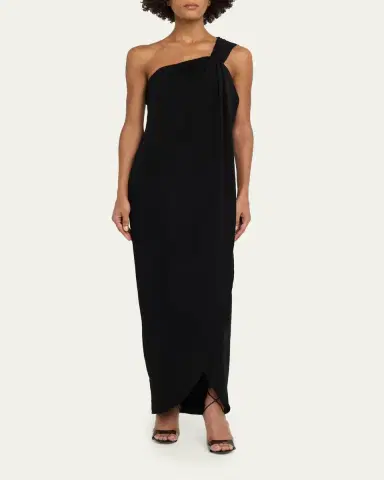 Ronny Kobo Xaden Draped One-Shoulder Crepe Maxi Dress | Thumbnail 2 Ronny Kobo Xaden Draped One-Shoulder Crepe Maxi Dress | Thumbnail 2