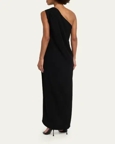 Ronny Kobo Xaden Draped One-Shoulder Crepe Maxi Dress | Thumbnail 3 Ronny Kobo Xaden Draped One-Shoulder Crepe Maxi Dress | Thumbnail 3