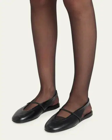 Miu Miu Leather Slingback Mary Jane Ballerina Flats | Thumbnail 2 Miu Miu Leather Slingback Mary Jane Ballerina Flats | Thumbnail 2