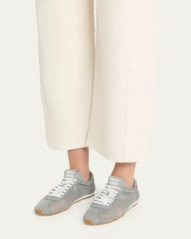 Miu Miu Mesh Retro Runner Sneakers | Thumbnail 2 Miu Miu Mesh Retro Runner Sneakers | Thumbnail 2