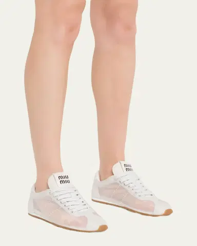 Miu Miu Mesh Retro Runner Sneakers | Thumbnail 6 Miu Miu Mesh Retro Runner Sneakers | Thumbnail 6