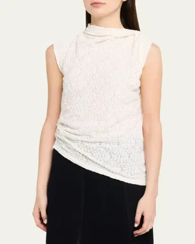 Proenza Schouler White Label Circe Draped Stretch-Knit Top | Thumbnail 4 Proenza Schouler White Label Circe Draped Stretch-Knit Top | Thumbnail 4