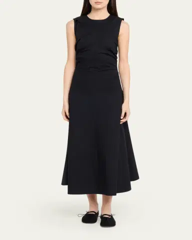 Proenza Schouler White Label Anoushka Ruched Poplin Maxi Dress | Thumbnail 2 Proenza Schouler White Label Anoushka Ruched Poplin Maxi Dress | Thumbnail 2