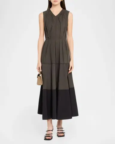 Proenza Schouler White Label Kailey Tiered Poplin Maxi Dress | Thumbnail 2 Proenza Schouler White Label Kailey Tiered Poplin Maxi Dress | Thumbnail 2