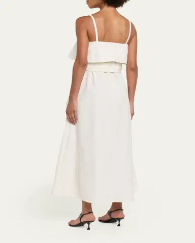 Proenza Schouler White Label Reign Washed Cotton Midi Dress | Thumbnail 3 Proenza Schouler White Label Reign Washed Cotton Midi Dress | Thumbnail 3