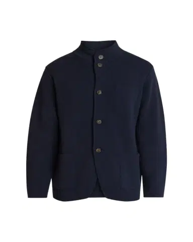 Kiton Men's Punto Cashmere Knit Band-Collar Jacket | Thumbnail 1 Kiton Men's Punto Cashmere Knit Band-Collar Jacket | Thumbnail 1