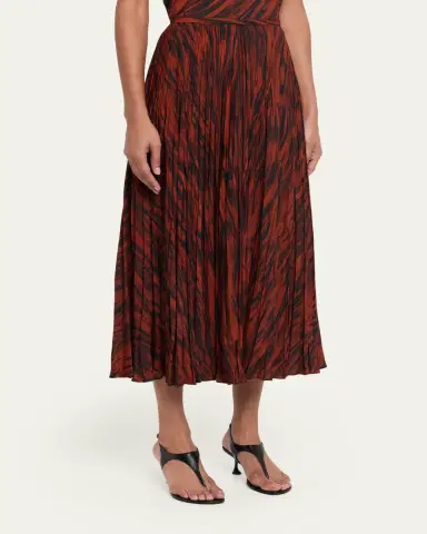 Proenza Schouler White Label Runa Printed Twill Midi Skirt | Thumbnail 4 Proenza Schouler White Label Runa Printed Twill Midi Skirt | Thumbnail 4